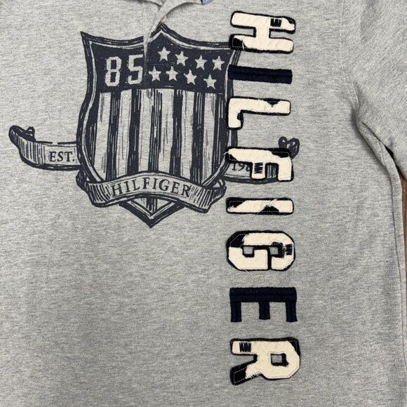 Men's TOMMY HILFIGER Custom Fit Knit Polo w/Lettering Gray Shirt- Size XXL - Picture 4 of 10